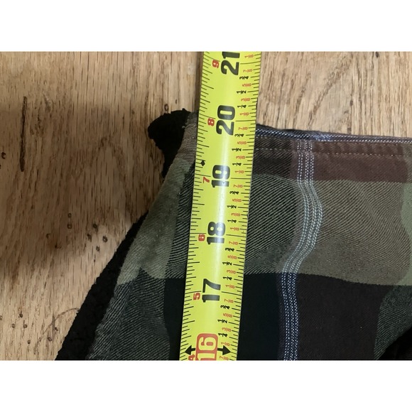 Levi Strauss Sherpa Lined‎ Flannel Shirt/jacket Button Up In Green Men's Sz M - Picture 7 of 7